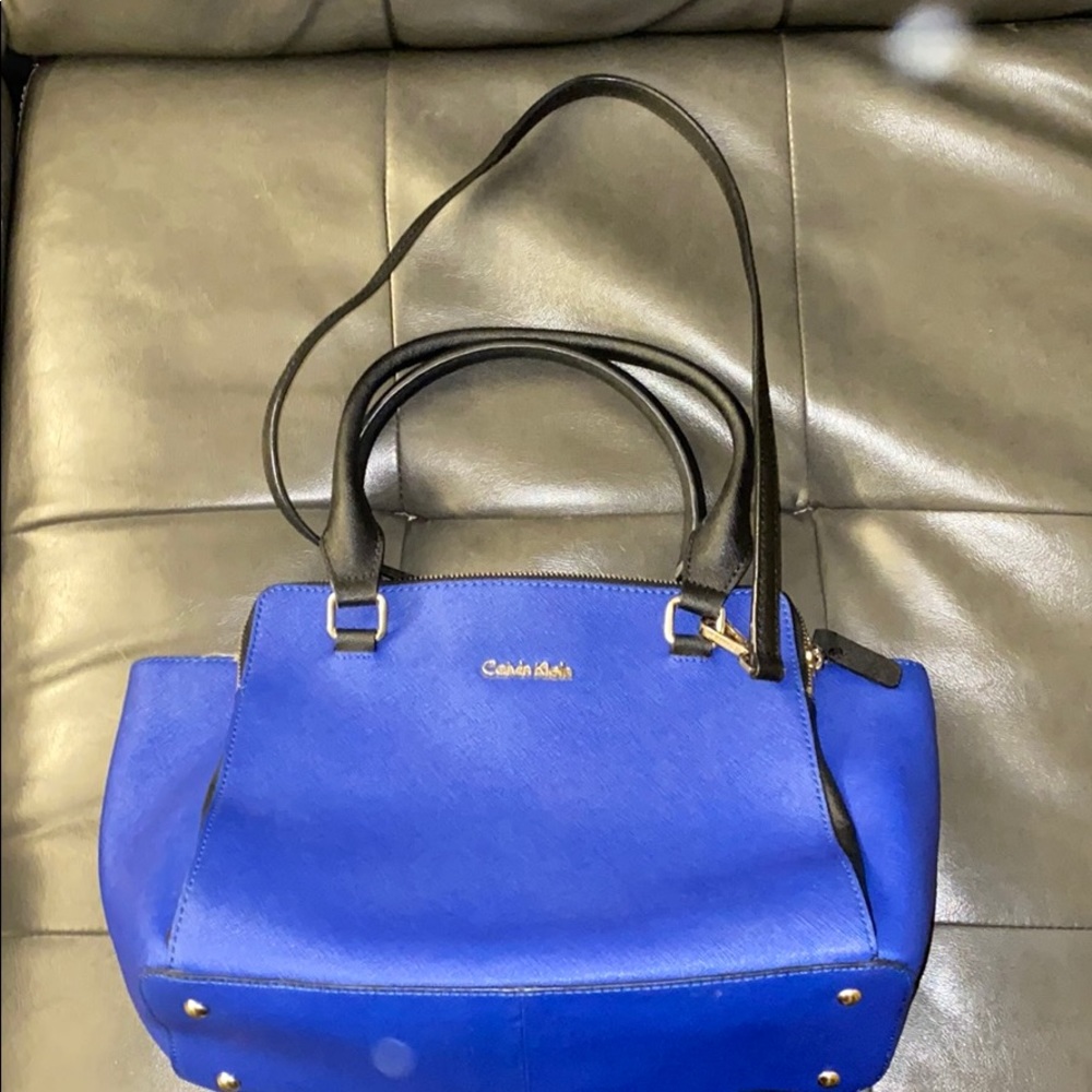 Blue Calvin Klein handbag